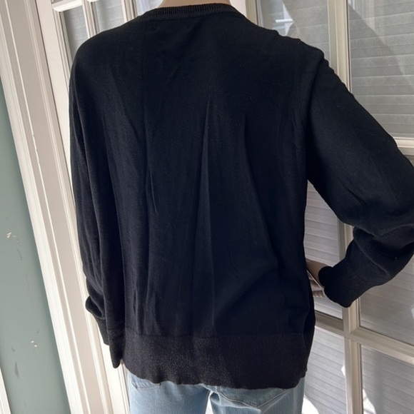 Charter club like new black rhinestone embellishd sweater - Picture 3 of 8